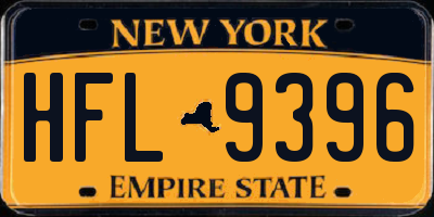 NY license plate HFL9396