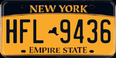 NY license plate HFL9436