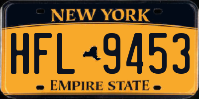NY license plate HFL9453