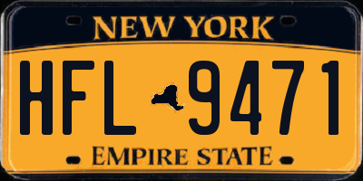 NY license plate HFL9471