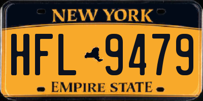 NY license plate HFL9479