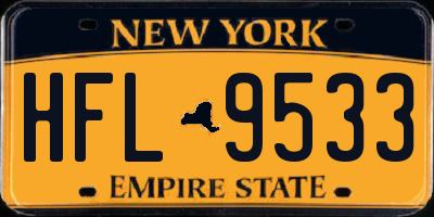 NY license plate HFL9533