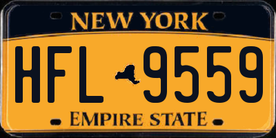 NY license plate HFL9559