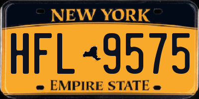 NY license plate HFL9575