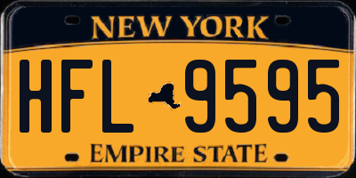 NY license plate HFL9595