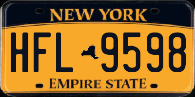 NY license plate HFL9598
