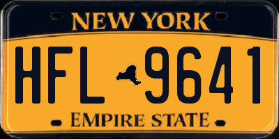 NY license plate HFL9641