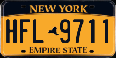 NY license plate HFL9711