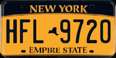 NY license plate HFL9720