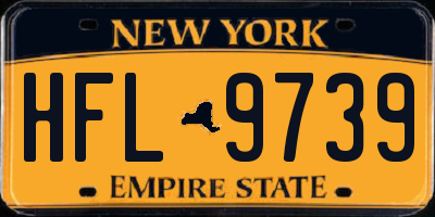 NY license plate HFL9739