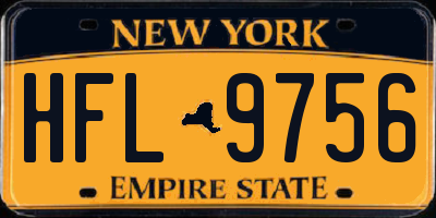 NY license plate HFL9756