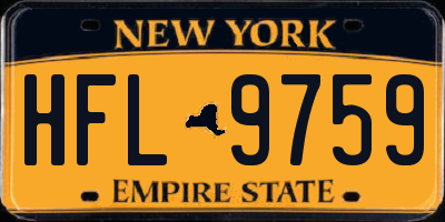 NY license plate HFL9759
