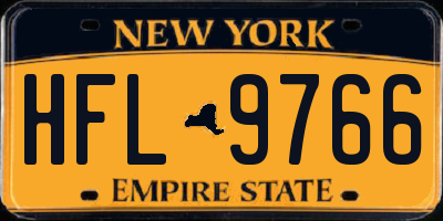 NY license plate HFL9766
