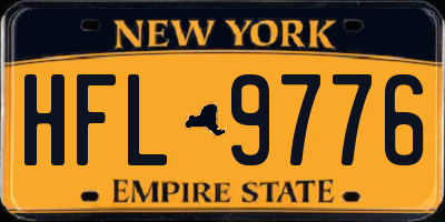 NY license plate HFL9776