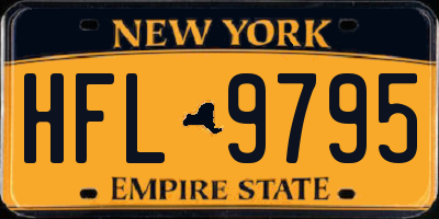 NY license plate HFL9795