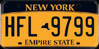 NY license plate HFL9799