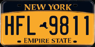 NY license plate HFL9811