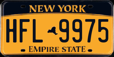 NY license plate HFL9975
