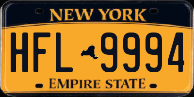NY license plate HFL9994