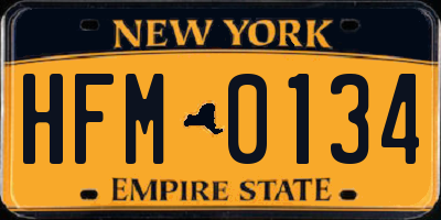 NY license plate HFM0134