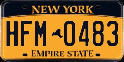 NY license plate HFM0483
