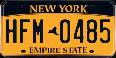 NY license plate HFM0485