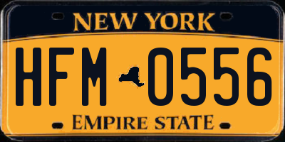 NY license plate HFM0556