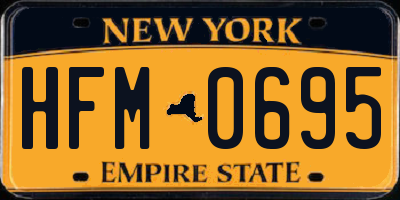 NY license plate HFM0695