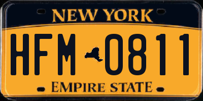 NY license plate HFM0811