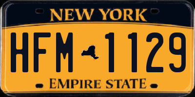 NY license plate HFM1129