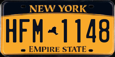 NY license plate HFM1148