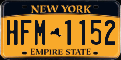 NY license plate HFM1152