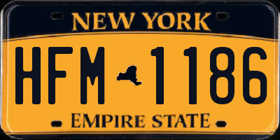 NY license plate HFM1186