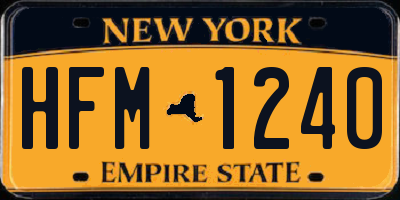 NY license plate HFM1240