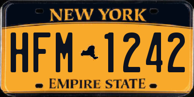 NY license plate HFM1242