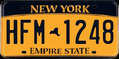 NY license plate HFM1248