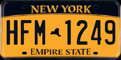 NY license plate HFM1249
