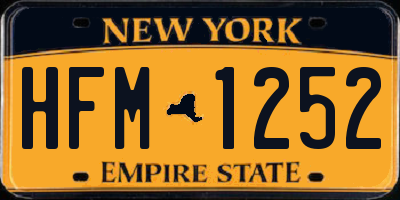 NY license plate HFM1252