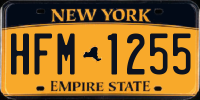 NY license plate HFM1255