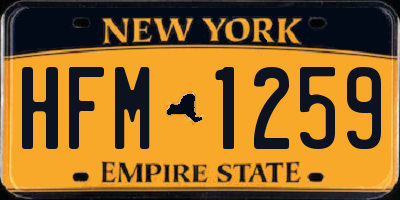 NY license plate HFM1259