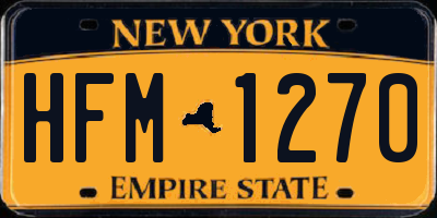 NY license plate HFM1270