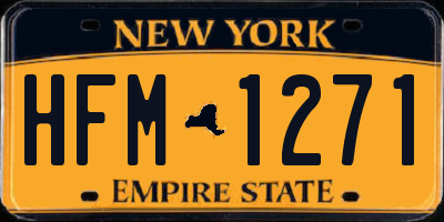 NY license plate HFM1271