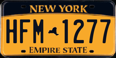 NY license plate HFM1277