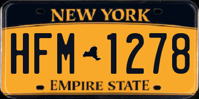 NY license plate HFM1278
