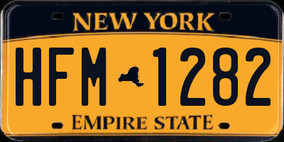 NY license plate HFM1282