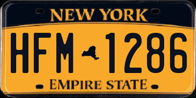 NY license plate HFM1286