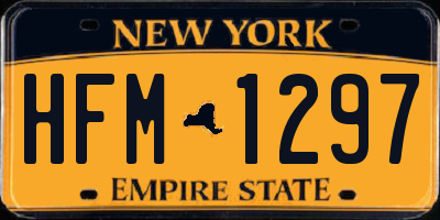 NY license plate HFM1297