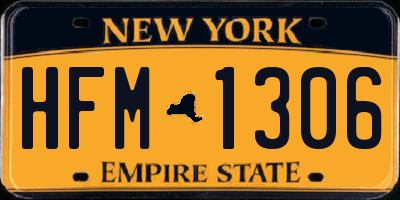 NY license plate HFM1306