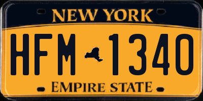 NY license plate HFM1340
