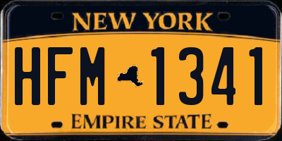 NY license plate HFM1341
